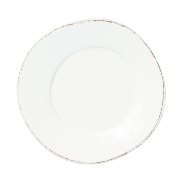 An image of Vietri Melamine Lastra White Three-Piece Place Setting