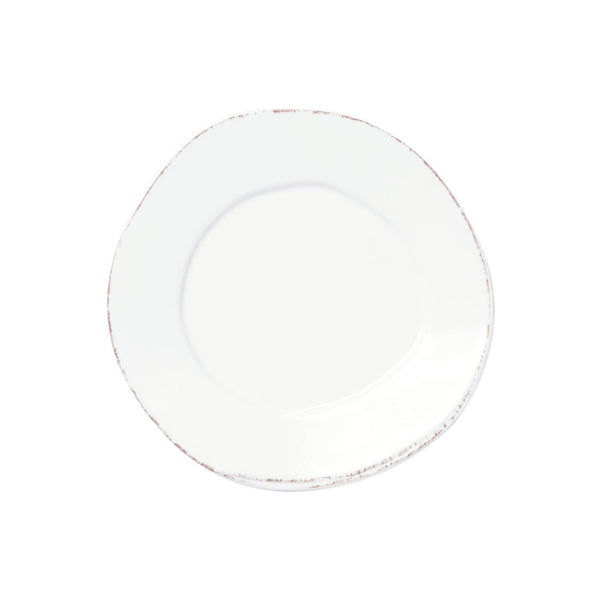 An image of Vietri Melamine Lastra White Three-Piece Place Setting