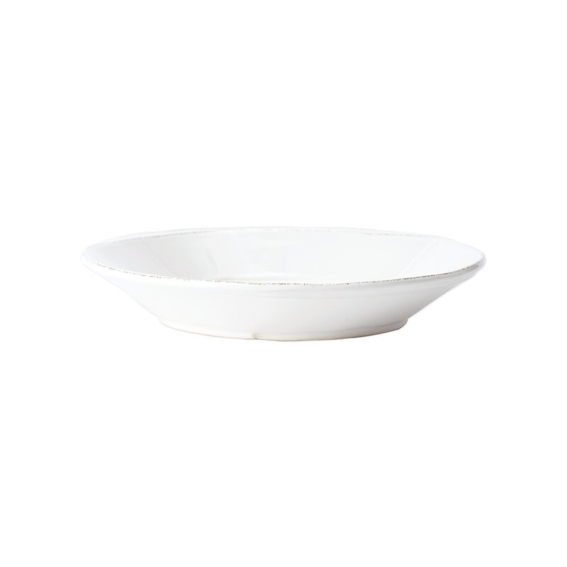 An image of Vietri Lastra Melamine White Pasta Bowl