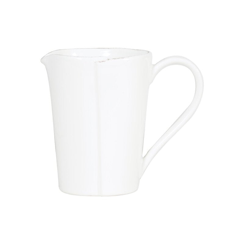 An image of Vietri Lastra Melamine White Pitcher