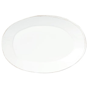 Vietri Lastra Melamine White Oval Platter