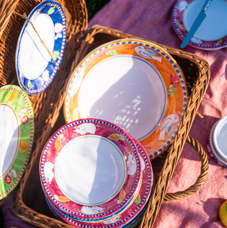 An image of Vietri Campagna Melamine Porco Pasta Bowl
