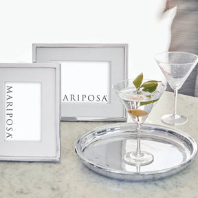 Mariposa Leather with Metal Border Frame