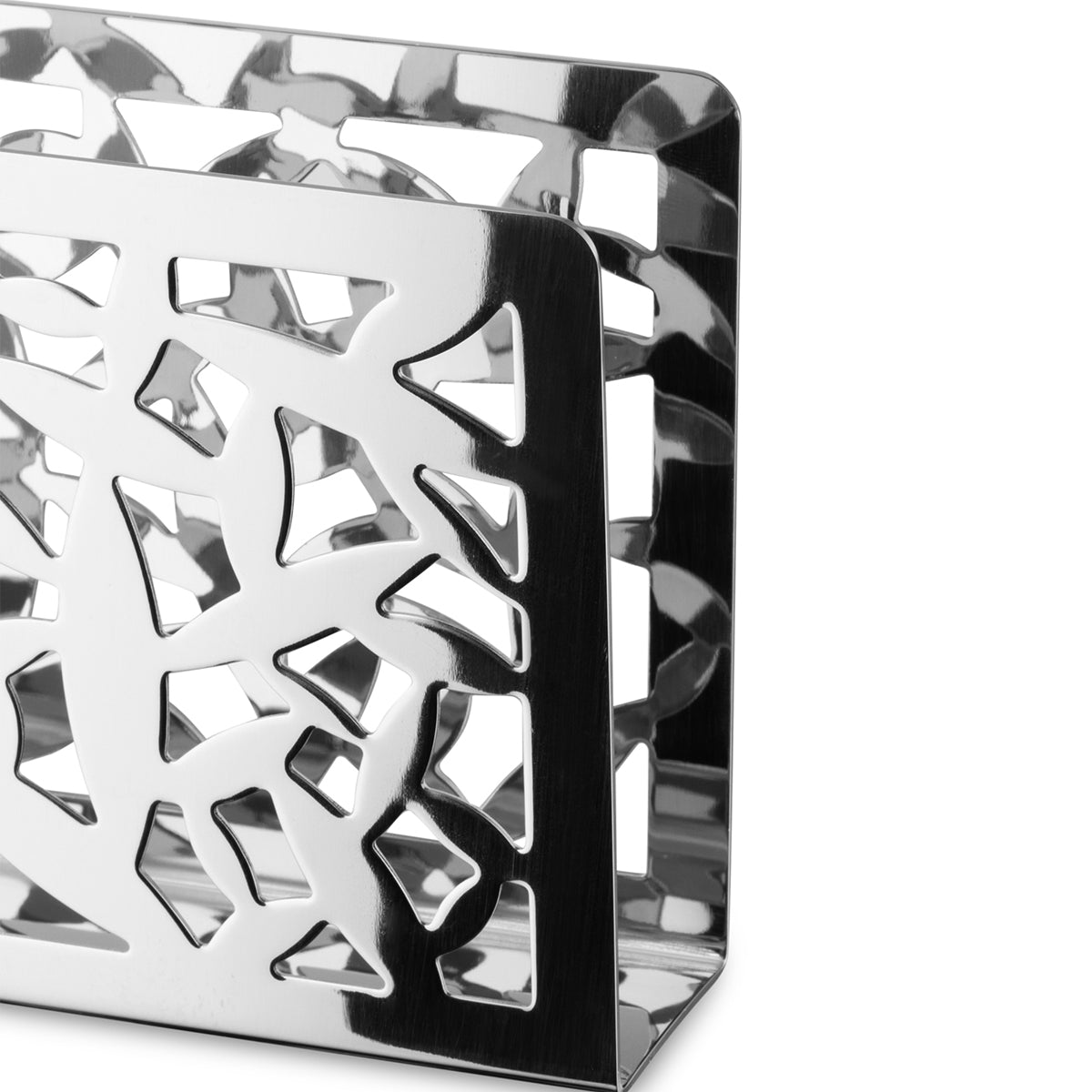An image of Alessi Marta Sansoni Cactus! Stainless Steel Open Work Napkin Holder