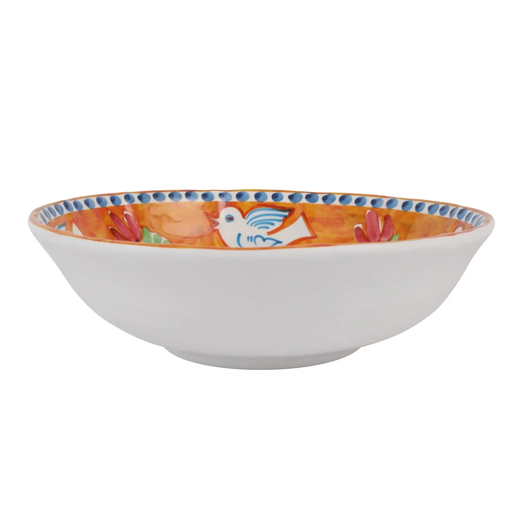 An image of Vietri Campagna Melamine Uccello  Large Serving Bowl