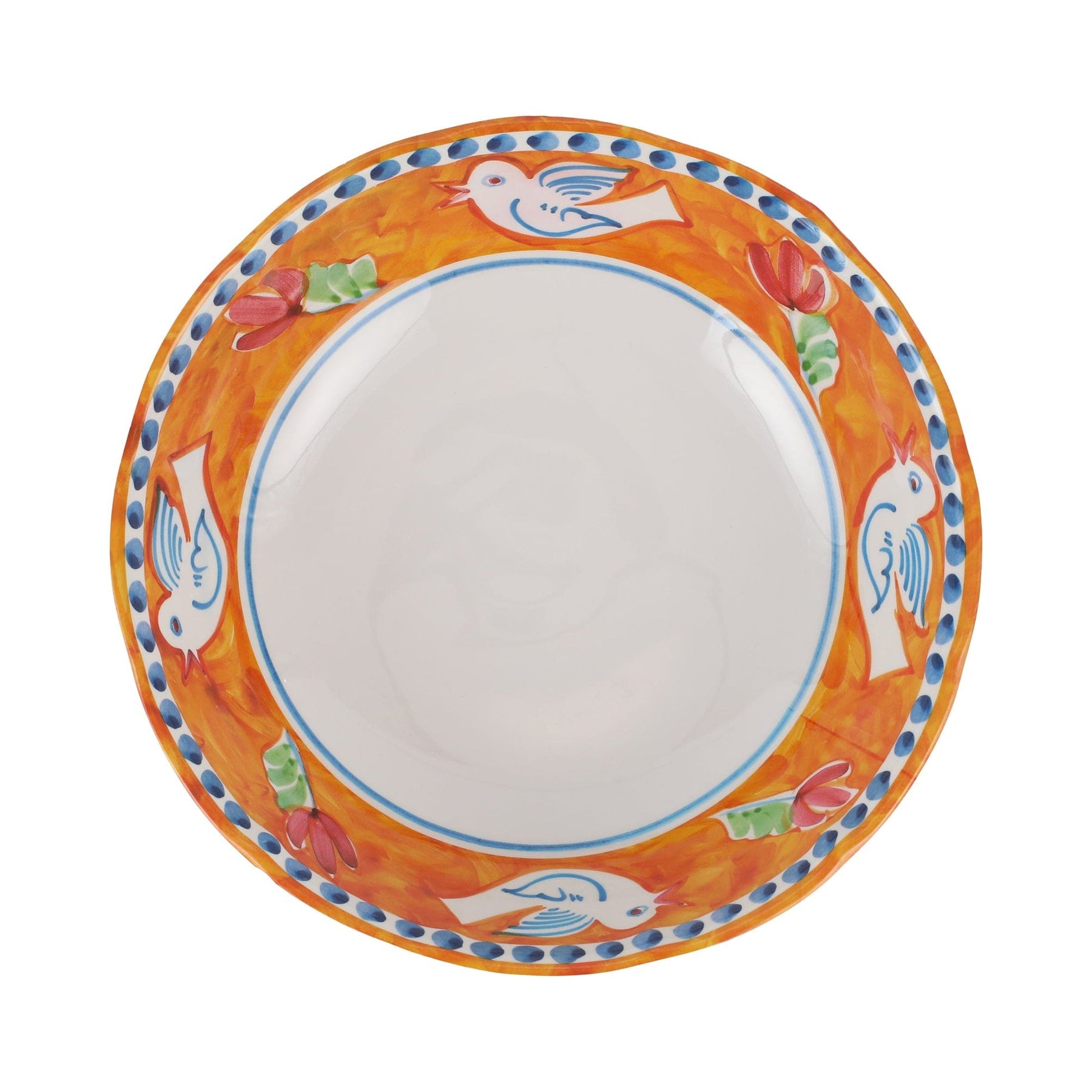 An image of Vietri Campagna Melamine Uccello Large Serving Bowl