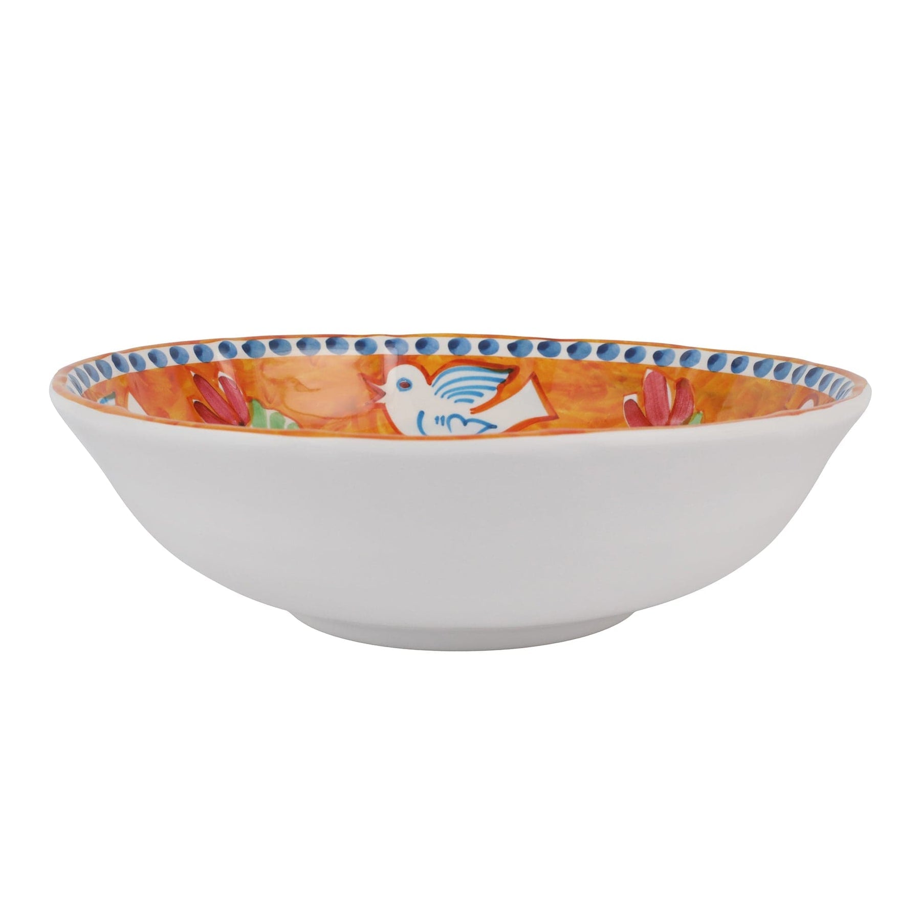 An image of Vietri Campagna Melamine Uccello Large Serving Bowl