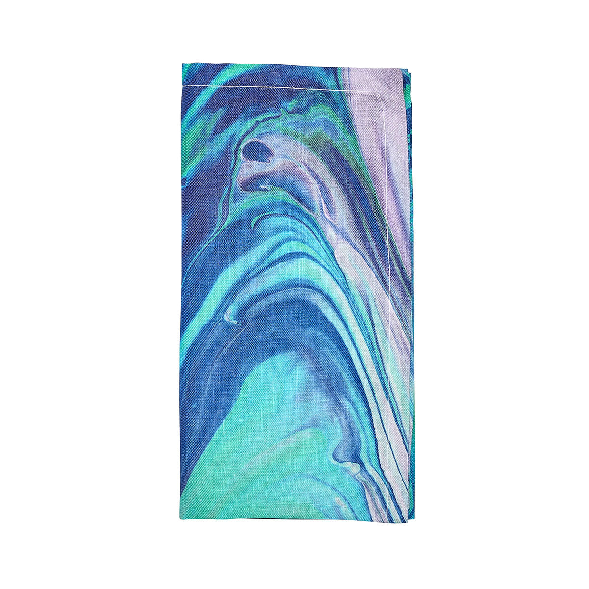 An image of Kim Seybert Splash Napkin - Blue/Seafoam