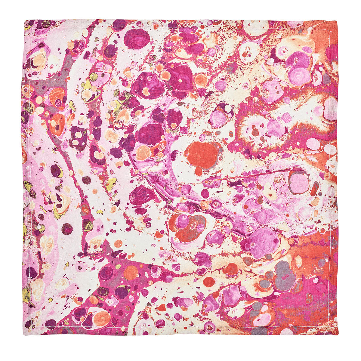 An image of Kim Seybert Slick Napkin - White/Pink/Orange
