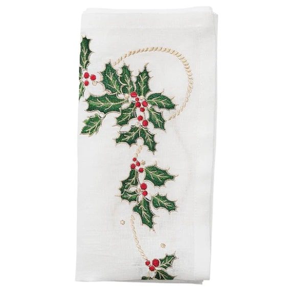 An image of Kim Seybert Xmas Cheer Napkin Set of 4