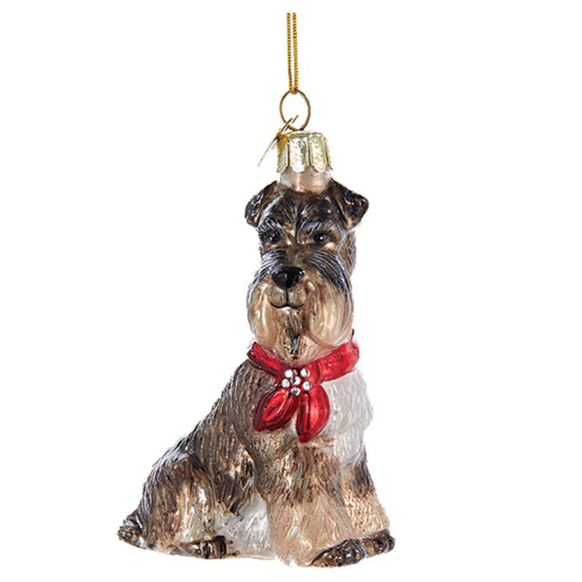 An image of Kurt Adler Noble Gems Schnauzer Glass Ornament