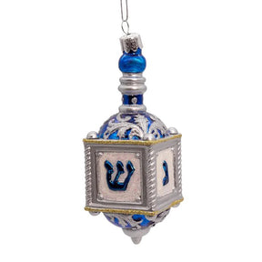 Kurt Adler Noble Gems Glass Dreidel Ornament
