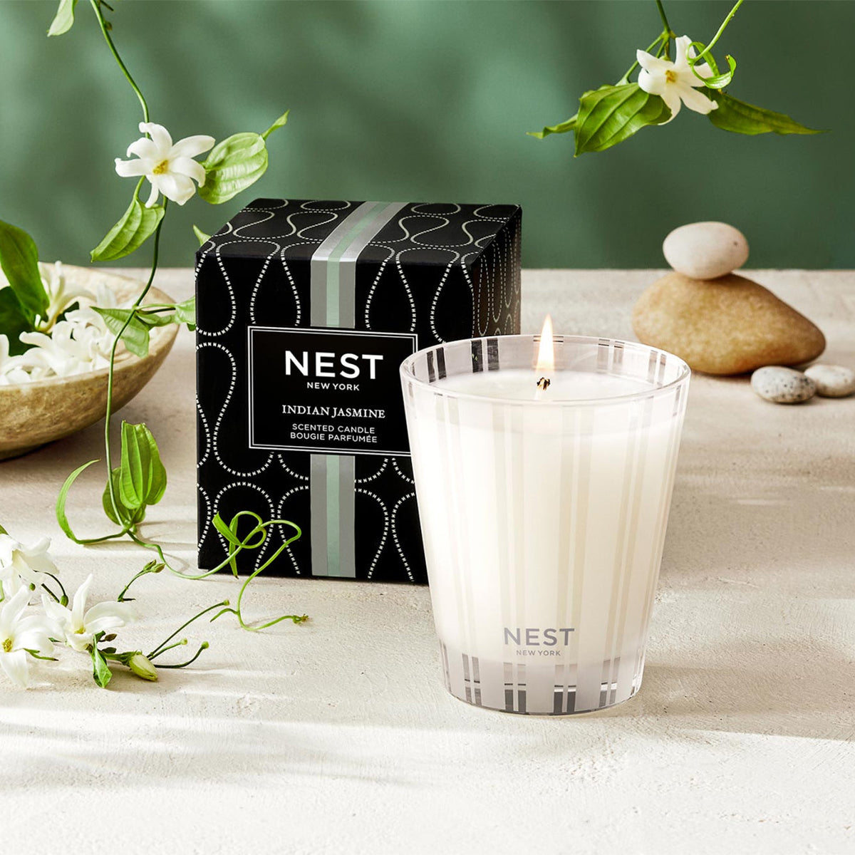 An image of Nest Fragrances Indian Jasmine Classic Candle 8.1 oz