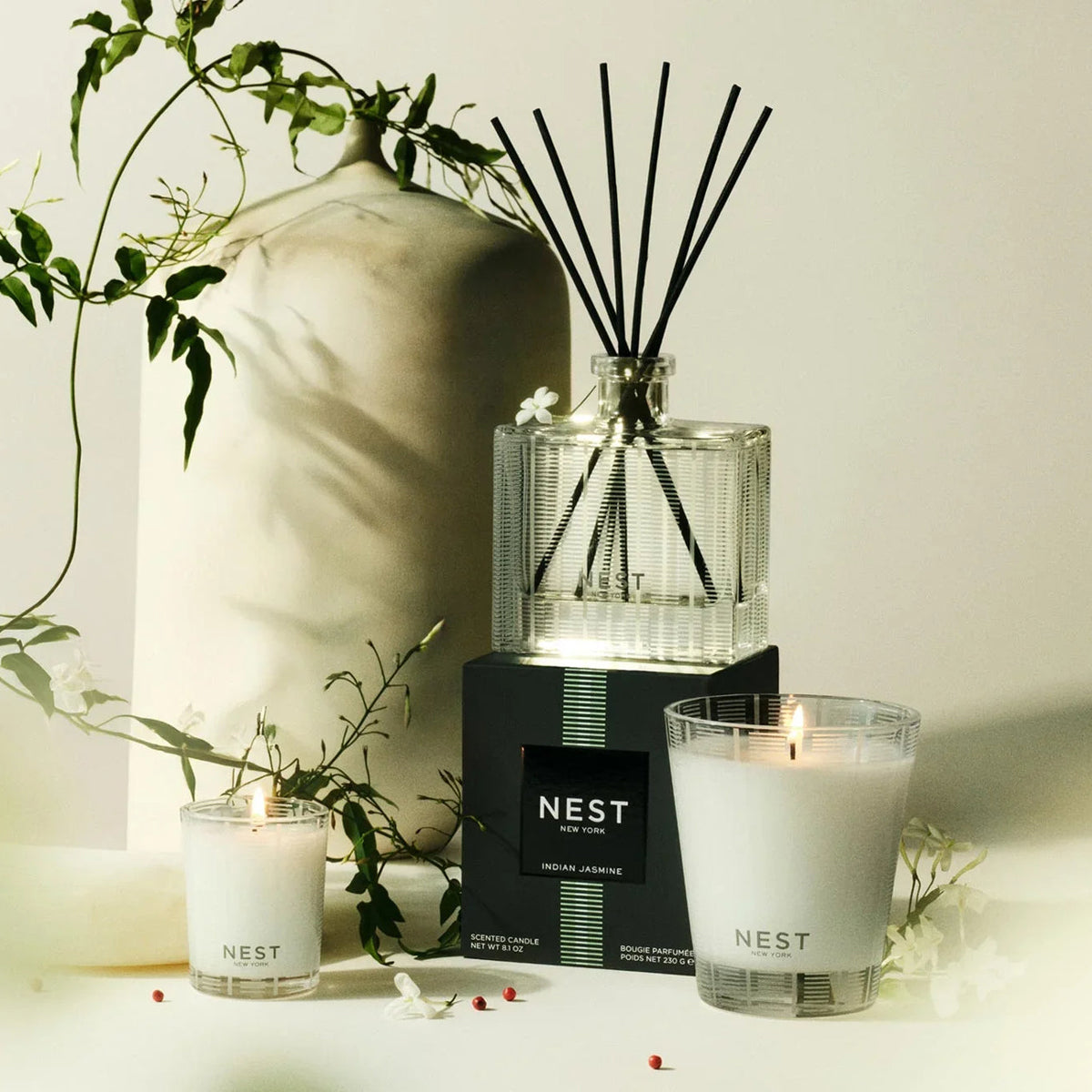 An image of Nest Fragrances Indian Jasmine Classic Candle 8.1 oz