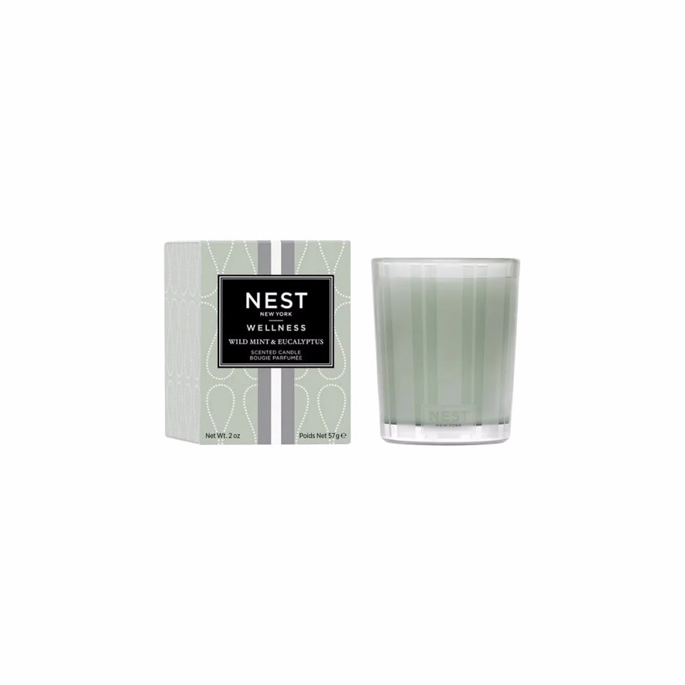 An image of Nest Fragrances Wild Mint & Eucalyptus Votive Candle 2 oz
