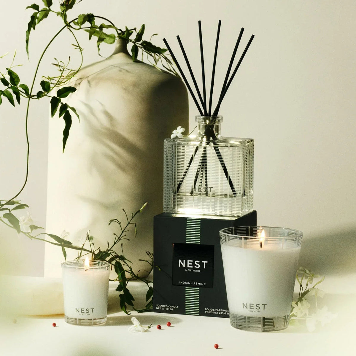 An image of Nest Fragrances Indian Jasmine Votive Candle 2 oz