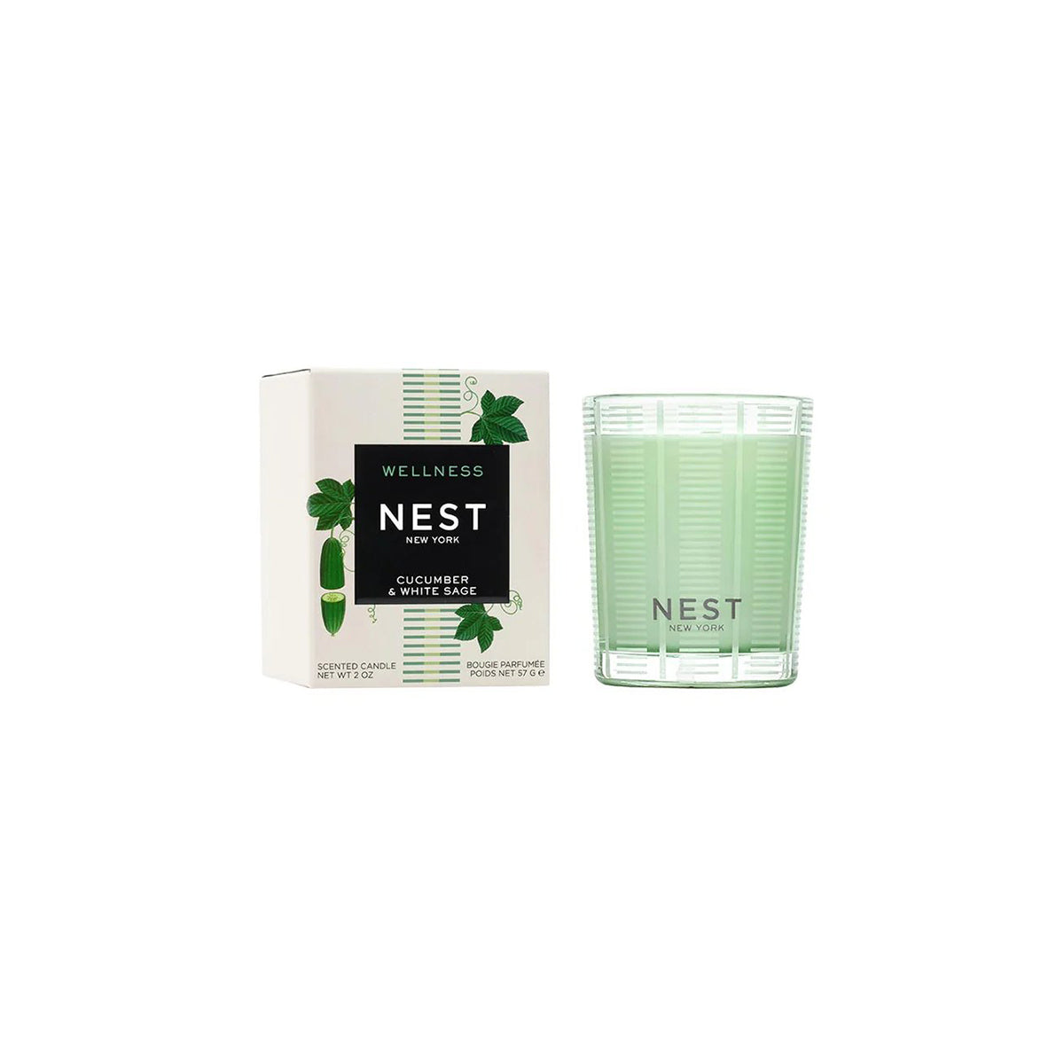 An image of Nest Fragrances Cucumber and White Sage Votive Candle 2.0 oz