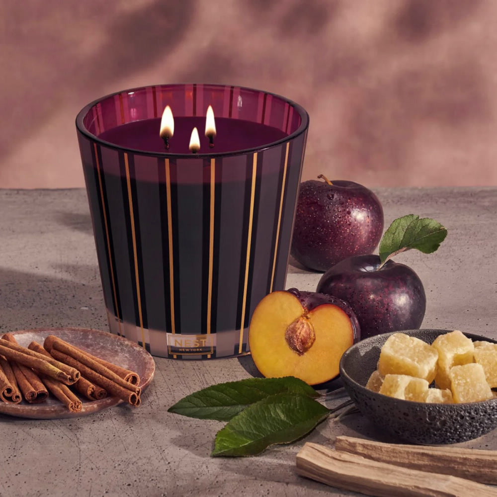 An image of Nest Fragrances Autumn Plum 3-Wick Candle 21.2 oz