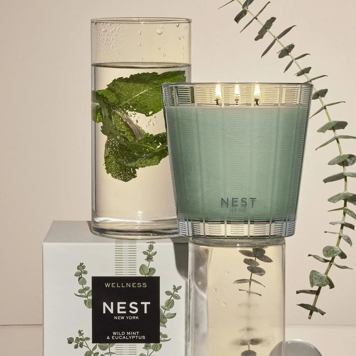 Nest Fragrances Wild Mint & Eucalyptus 3-Wick Candle 21.2 oz