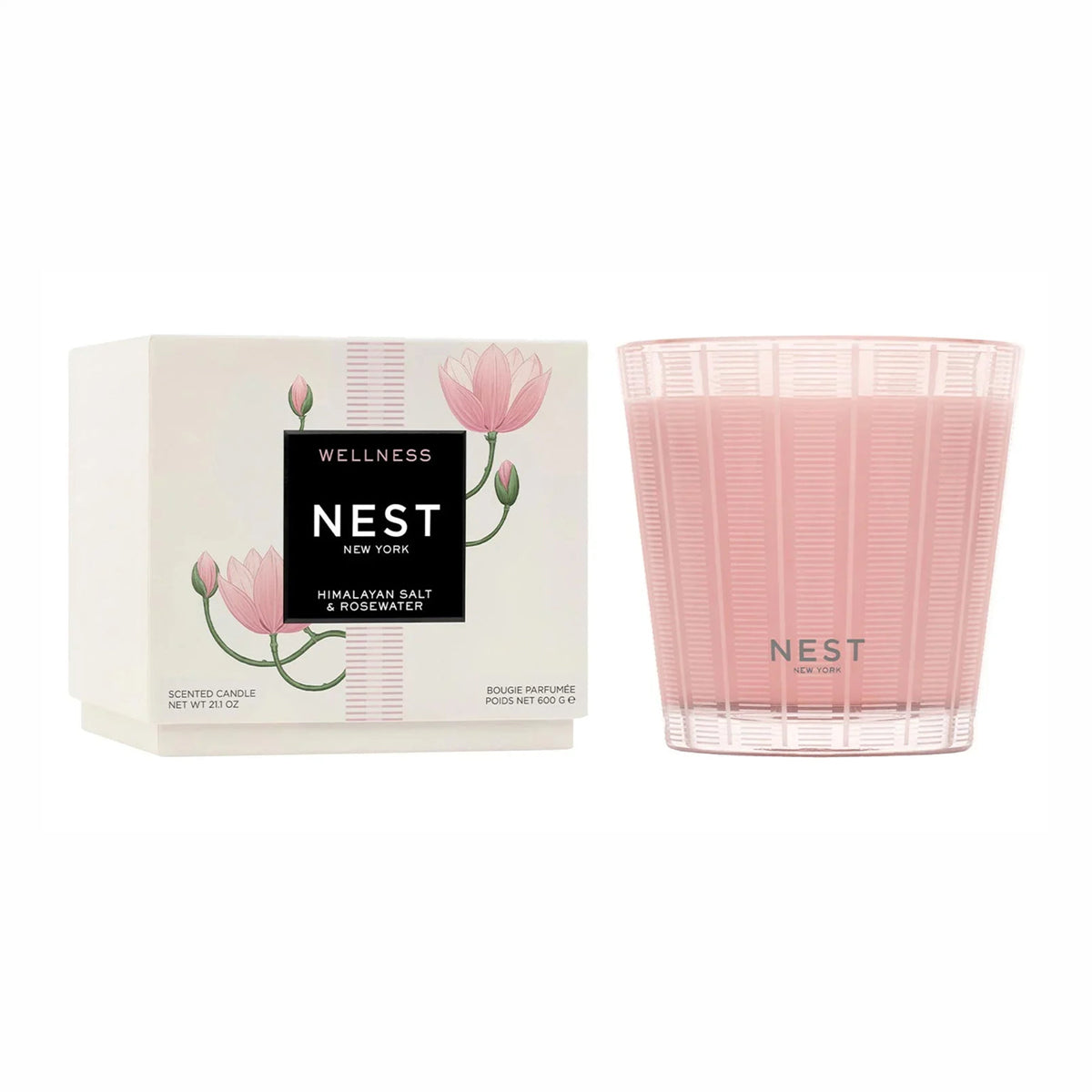 An image of Nest Fragrances Himalayan Salt & Rosewater 3-Wick Candle 21.2 oz