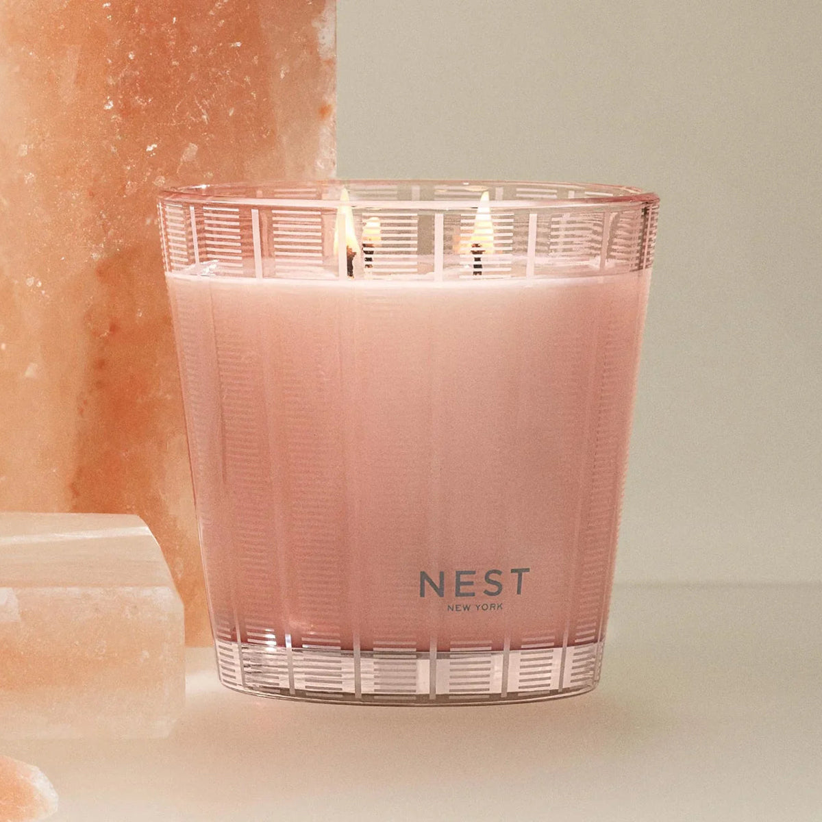 An image of Nest Fragrances Himalayan Salt & Rosewater 3-Wick Candle 21.2 oz