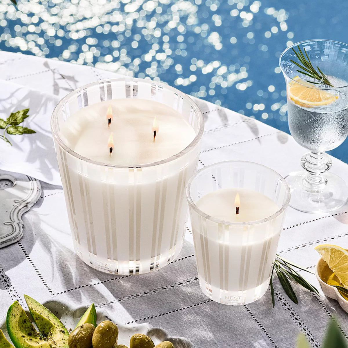 An image of Nest Fragrances Santorini Olive & Citron 3-Wick Candle 21.2 oz
