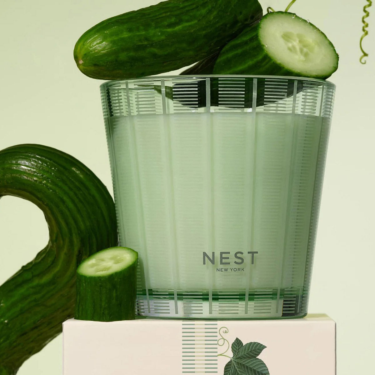 An image of Nest Fragrances Cucumber and White Sage 3-Wick Candle 21.2 oz