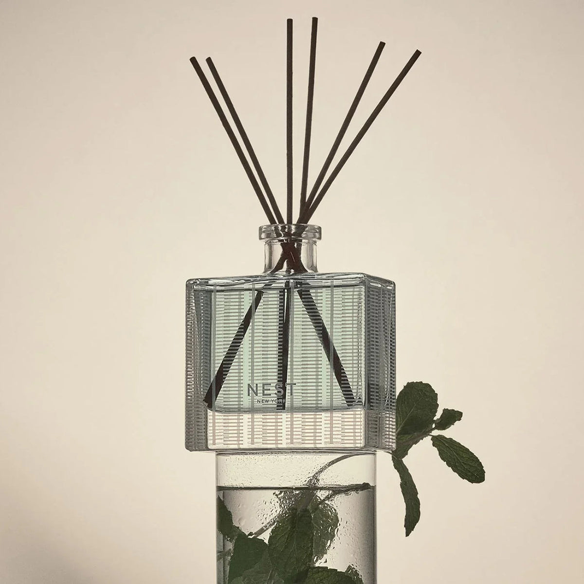 An image of Nest Fragrances Wild Mint & Eucalyptus Reed Diffuser 5.9 fl oz