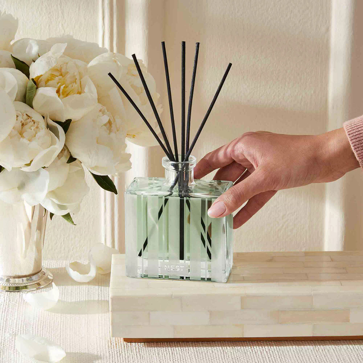 An image of Nest Fragrances Wild Mint & Eucalyptus Reed Diffuser 5.9 fl oz
