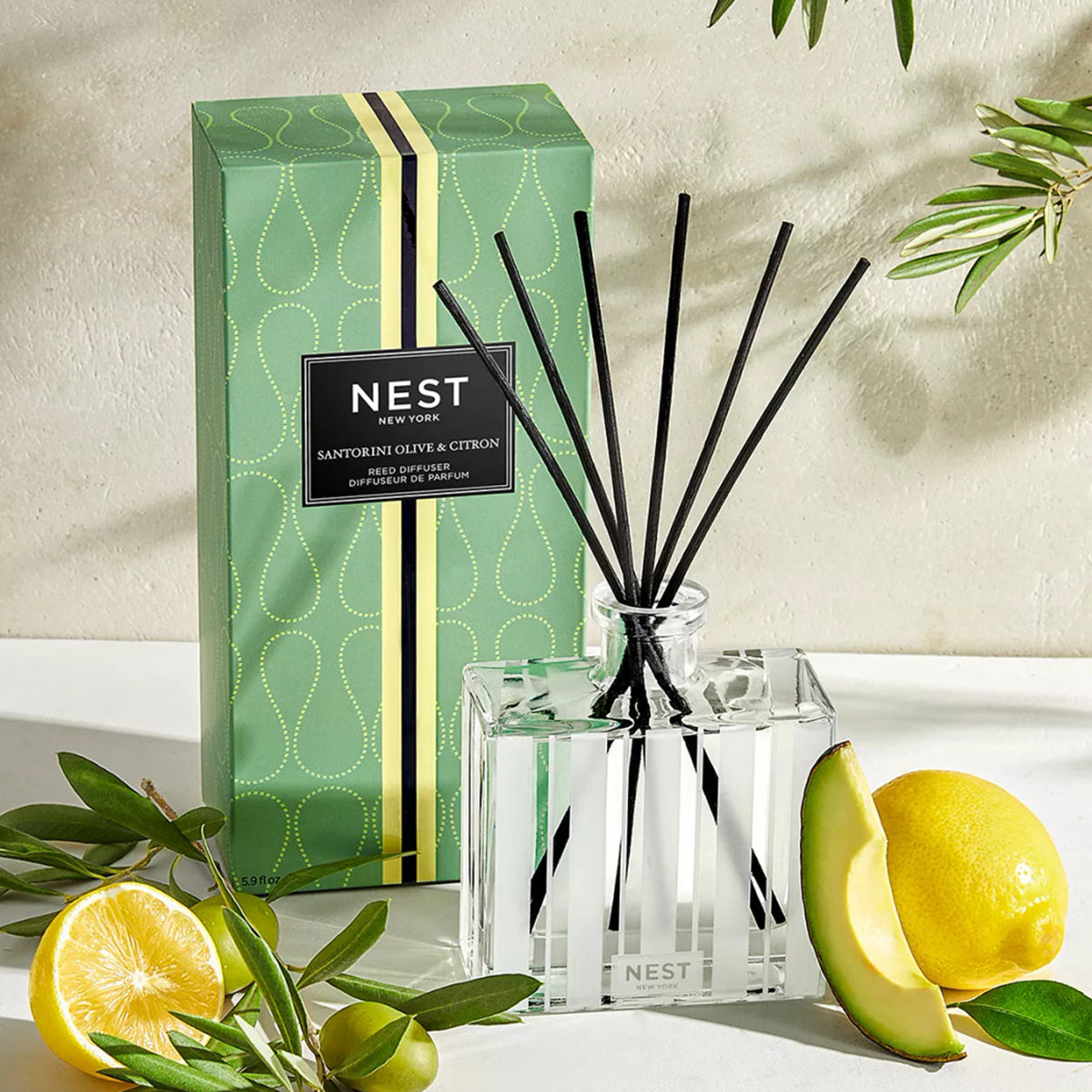 Nest Fragrances Santorini Olive & Citron Reed Diffuser 5.9 fl oz