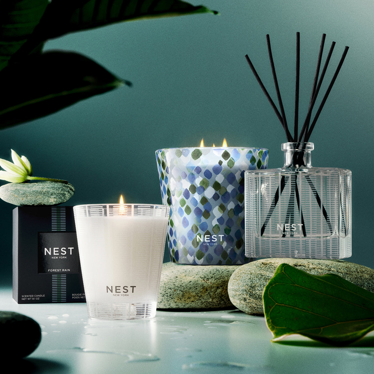 An image of Nest Fragrances Forest Rain Reed Diffuser 5.9 fl.oz