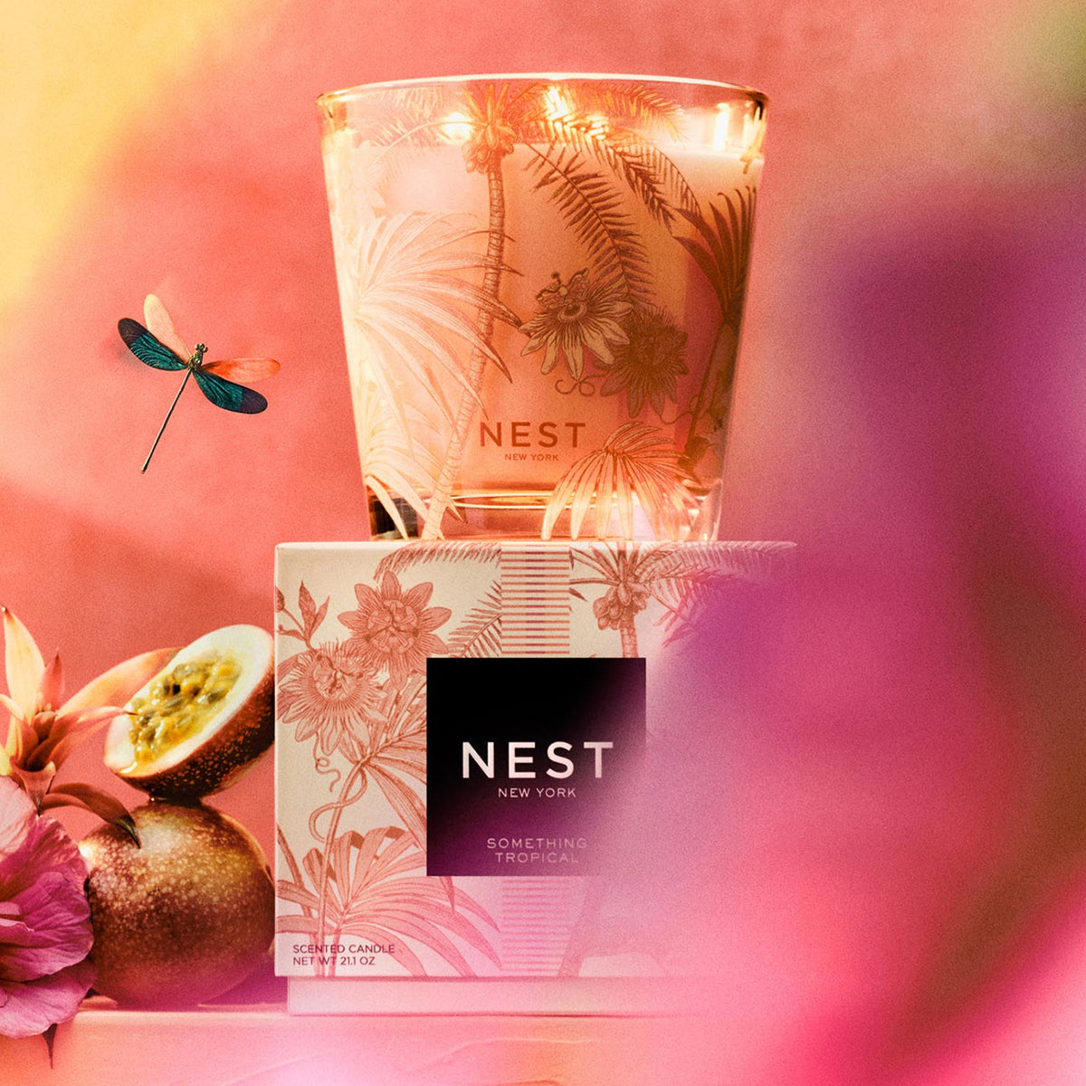 An image of Nest Fragrances Something Tropical Specialty 3 Wick Candle -21.2 oz