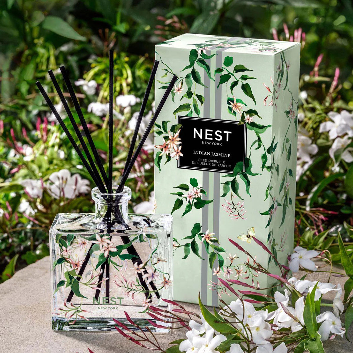 An image of Nest Fragrances Indian Jasmine Reed Diffuser 5.9 oz