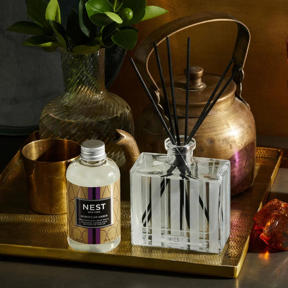 An image of Nest Fragrances Moroccan Amber Reed Diffuser Refill 5.9 fl oz