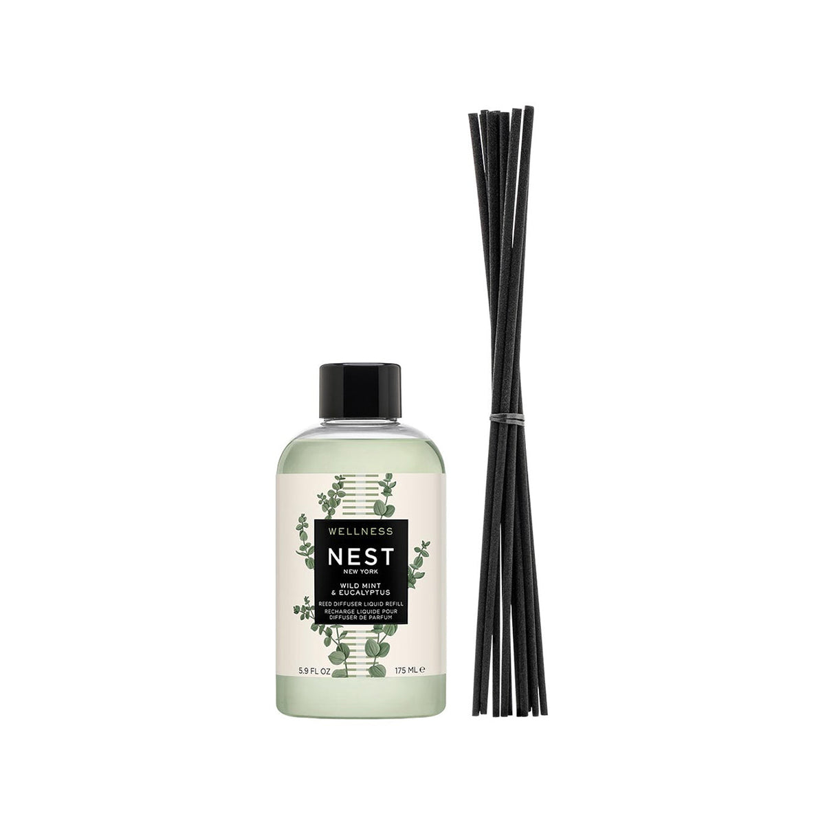 An image of Nest Fragrances Wild Mint & Eucalyptus Reed Diffuser Refill 5.9 fl oz