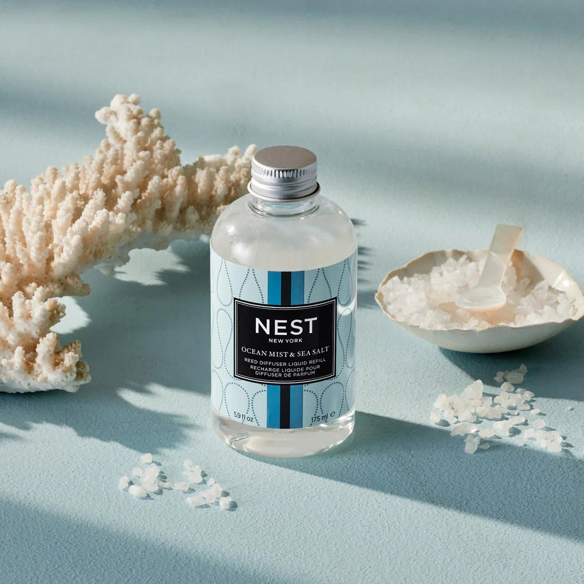 An image of Nest Fragrances Ocean Mist & Sea Salt Reed Diffuser Refill 5.9 fl oz
