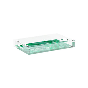 Nicolette Mayer Agate Malachite Acrylic Vanity Tray