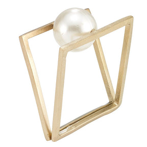 Bodrum Floating Pearl Set of 4 Napkin Ring