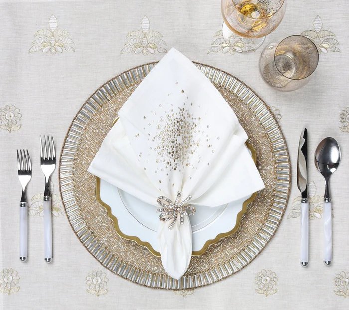 Kim Seybert Jeweled Bow Napkin Ring - Set of 4