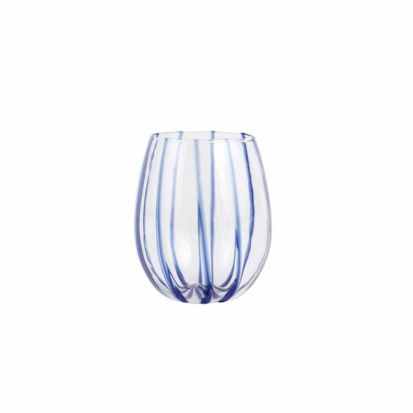 An image of Vietri Nuovo Stripe Stemless Wine Glass