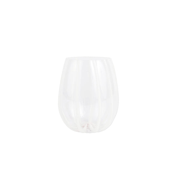 An image of Vietri Nuovo Stripe Stemless Wine Glass