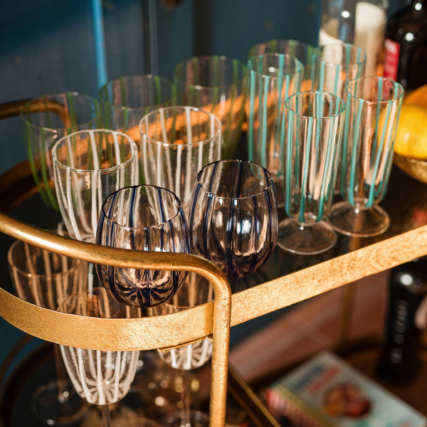 An image of Vietri Nuovo Stripe Champagne Glass