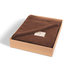 Cobi Cashmere Nuvola Knitted Throw window pane design