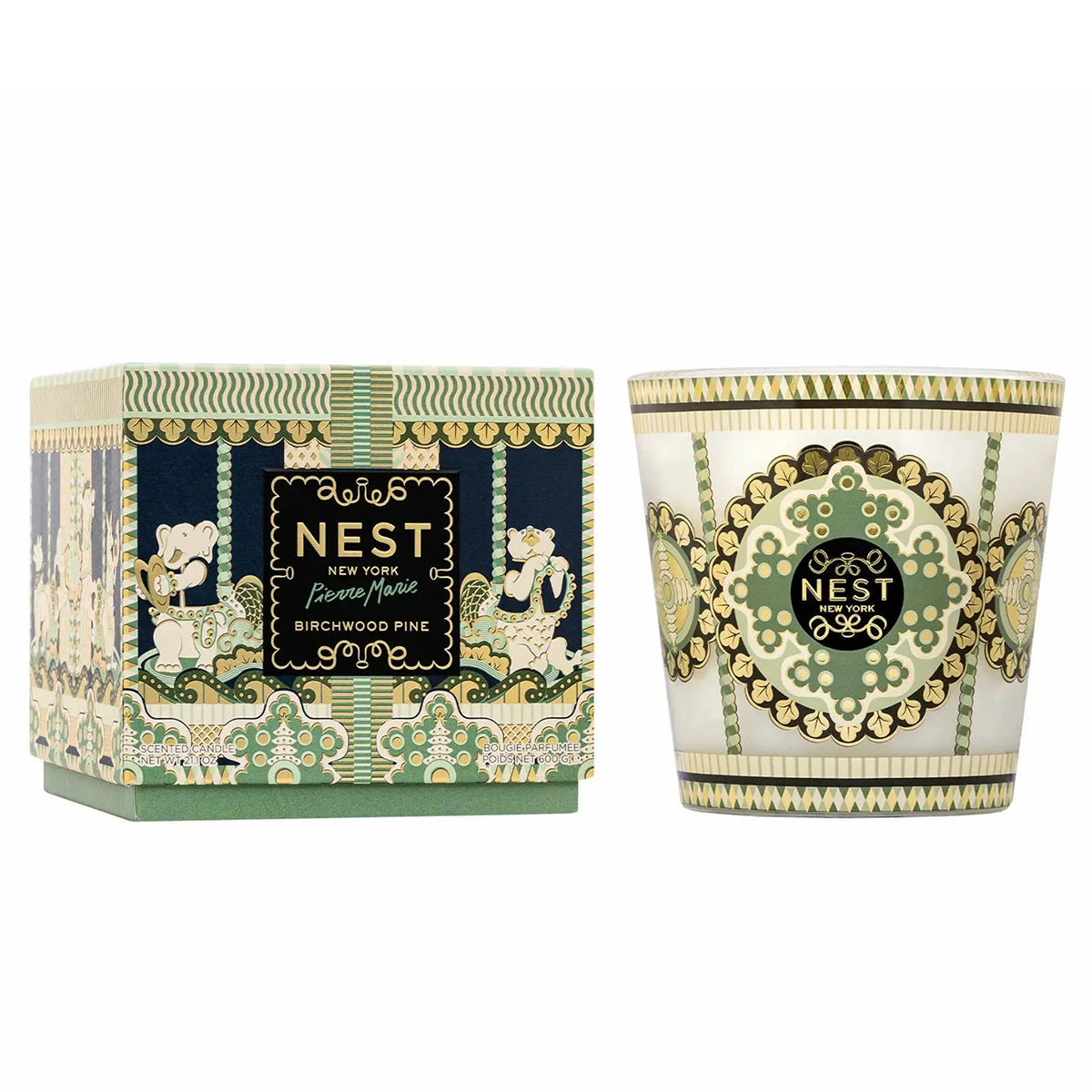 An image of Nest Fragrances Pierre Marie Birchwood Pine Decorative 3-Wick Candle 21.02oz