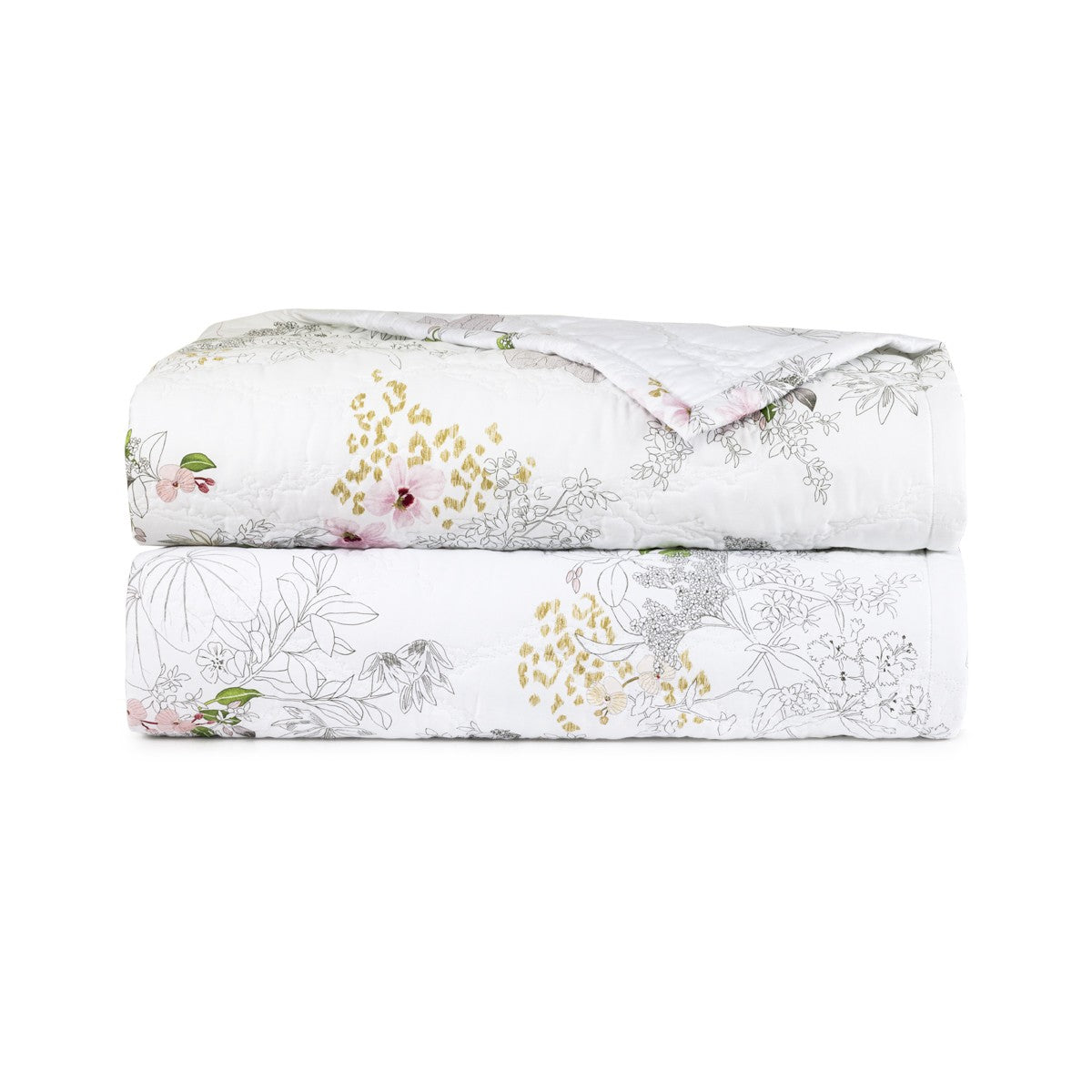 Yves Delorme Orchidee Quilted Coverlet