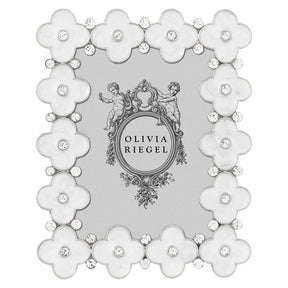 Olivia Riegel White Enamel Clover Frame