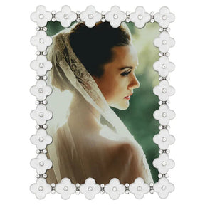 Olivia Riegel White Enamel Clover Frame