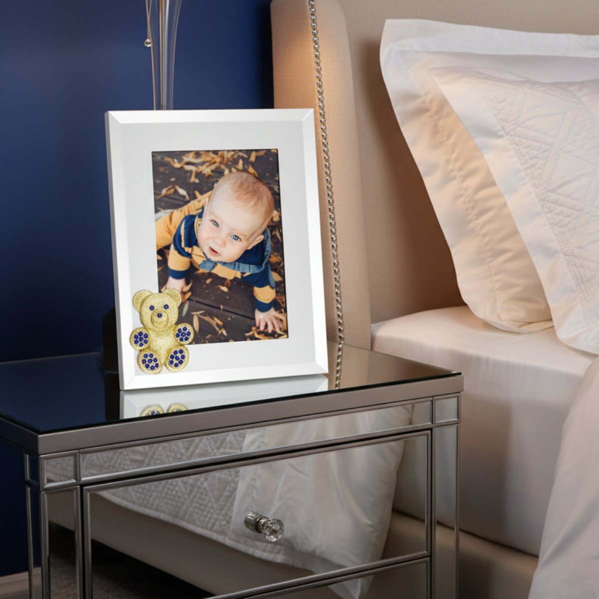 An image of Olivia Riegel Gold Teddy Bear Picture Frame