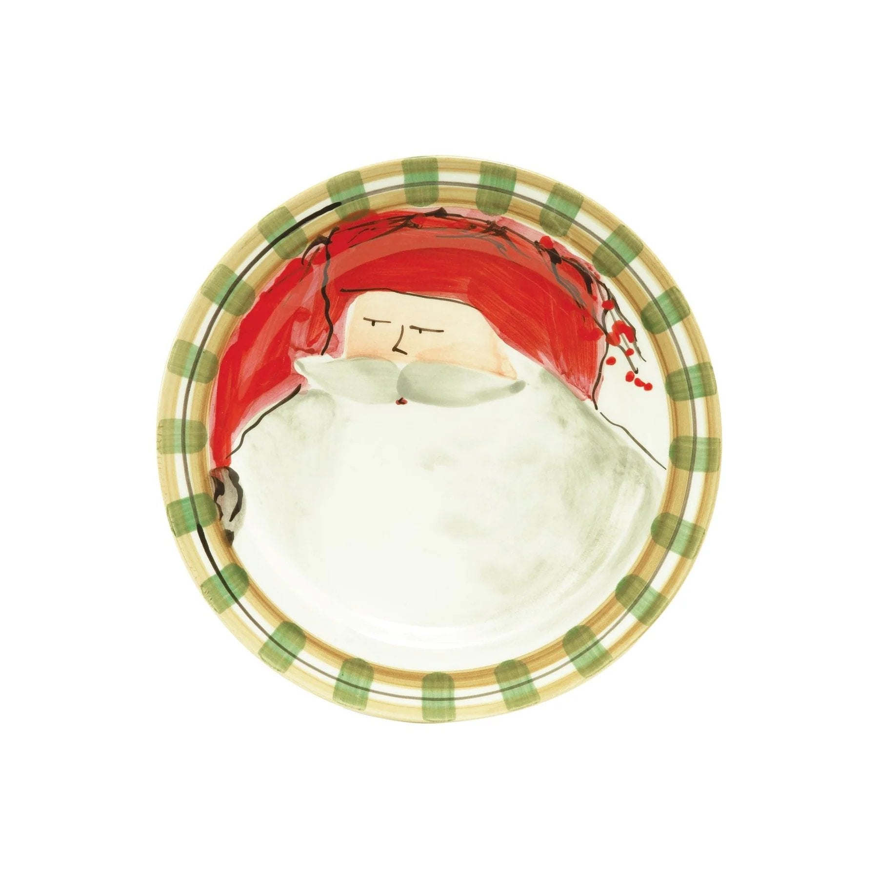 An image of Vietri Old St. Nick Assorted Round Salad Plates - Set of 4