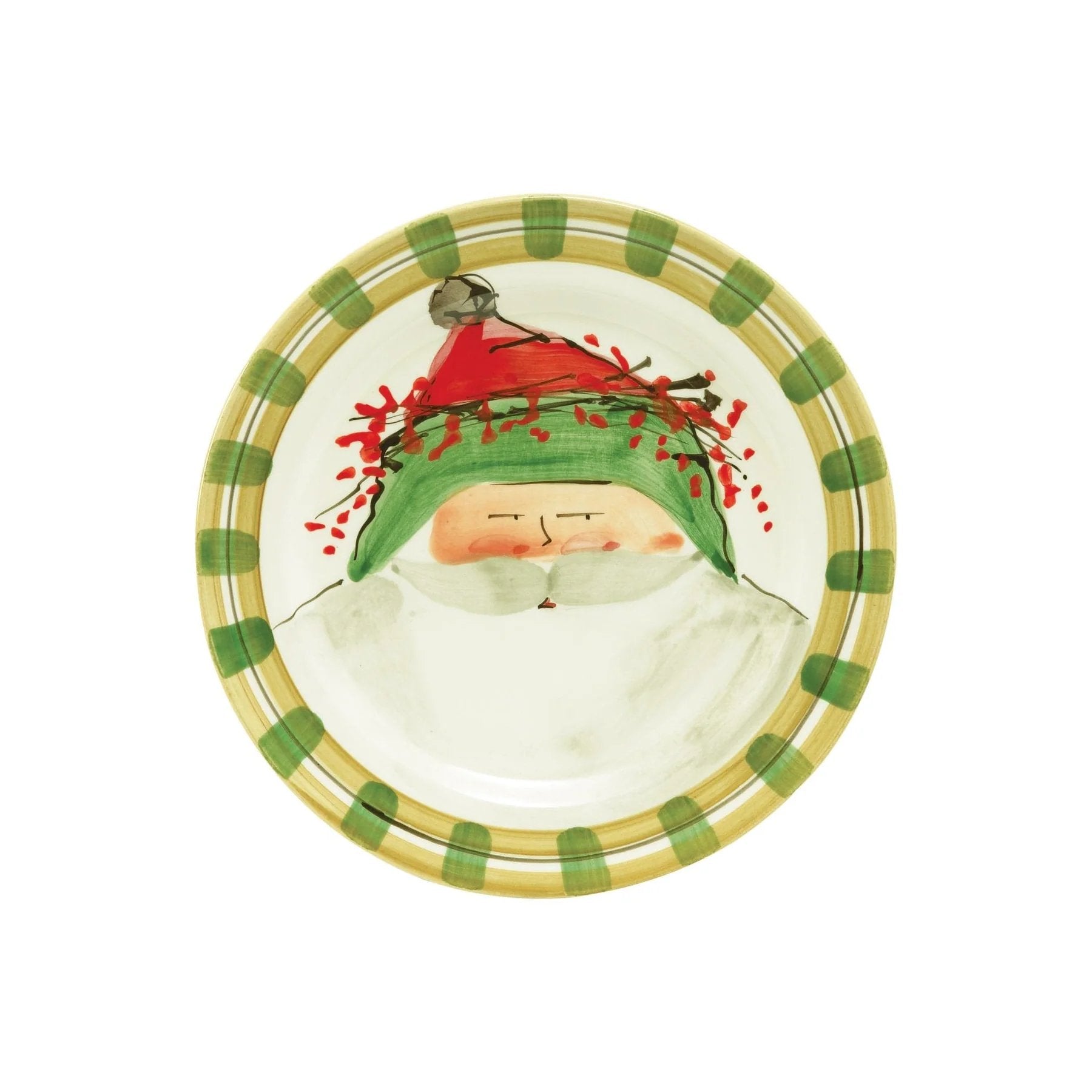 An image of Vietri Old St. Nick Assorted Round Salad Plates - Set of 4